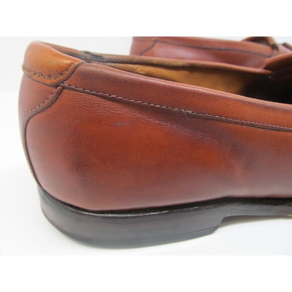Allen Edmonds Newport Brown Leather Full Strap Tassel Loafers Mens Size 9 D